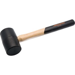 DYNAMIC TOOLS D041000 - 1LB RUBBER MALLET, HICKORY HANDLE