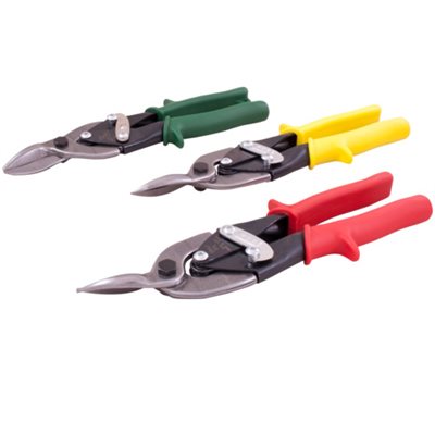 GRAY TOOLS 1013S - 3 PIECE AVIATION SNIP SET, COLOUR CODED VINYL GRIPS, CUTS STRAIGHT, LEFT & RIGHT