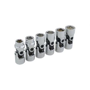 GRAY TOOLS 29506A - 6 PIECE 3 / 8" DRIVE 6 POINT METRIC, STANDARD UNIVERSAL JOINT SOCKET SET, 10MM - 15MM