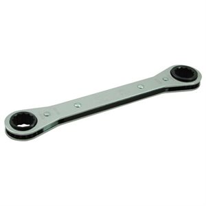 GRAY TOOLS 5001T - 1 / 4" X 5 / 16" 12 POINT, FLAT RATCHETING BOX WRENCH, MIRROR CHROME FINISH