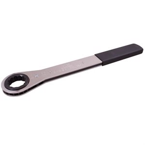 GRAY TOOLS 50042 - 1-5 / 16" 12 POINT, FLAT RATCHETING SINGLE BOX WRENCH, WITH VINYL GRIP
