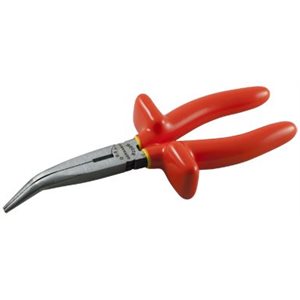 GRAY TOOLS B238B-I - NEEDLE NOSE PLIERS, 45° CURVE WITH CUTTER, 6-1 / 4" LONG, 2" JAW, 1000V INSULATED