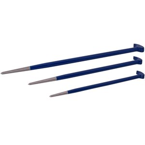 GRAY TOOLS C393S - 3 PIECE ROLLING HEAD PRY BAR SET, ROYAL BLUE PAINT FINISH