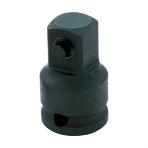 GRAY TOOLS PA2-4A - ADAPTER 3 / 8" FEMALE 1 / 2" MALE, BLACK IMPACT