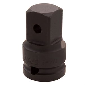GRAY TOOLS PA4-2A - ADAPTER 1 / 2" FEMALE 3 / 8" MALE, BLACK IMPACT