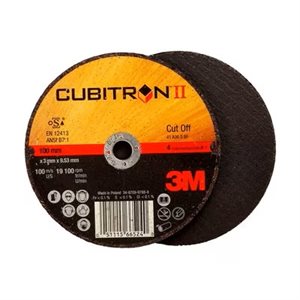 3M 7100094781 – CUBITRON™ II CUT-OFF WHEEL, 86929, T1, BLACK, 4 1 / 2 IN X 0.04 IN X 7 / 8 IN (11.43 CM X 1.02 MM)