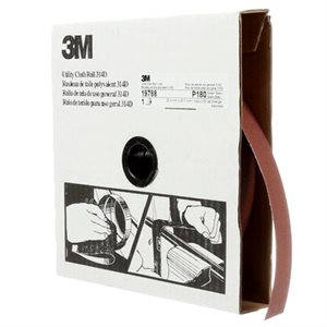 3M 7000118510 – UTILITY CLOTH ROLL, 314D, P180, 1 IN X 150 FT (25.4 MM X 45.72 M)