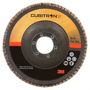 3M 7000148190 – CUBITRON™ II FLAP DISC, 967A, T29, 40+, Y-WEIGHT, 7 IN X 7 / 8 IN