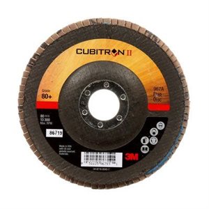 3M 7000148200 – CUBITRON™ II FLAP DISC, 967A, T27, 80+, Y-WEIGHT, 5 IN X 7 / 8 IN