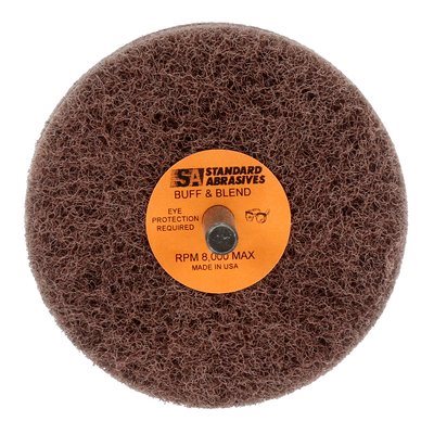 3M 7100095204 – STANDARD ABRASIVES™ BUFF AND BLEND GP WHEEL 880415, 3 IN X 2 PLY X 1 / 4 IN A MED, 10 PER INNER 100 PER CASE